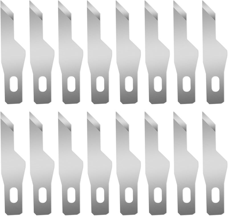 QIMAOO 120 Pcs Exacto Knife Blades, #16 High Carbon Steel Hobby Knife Blade Refills Hobby Knife Replacement Blades for Craft, Scrapbooking, Stencil - Image 1